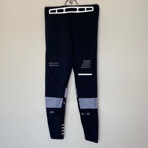 Lilybod black stripe leggings Sz medium VEUC